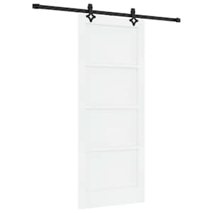 vidaXL Libisev uks Valge ja must 83 x 202 cm Toekas m&auml;nnipuit
