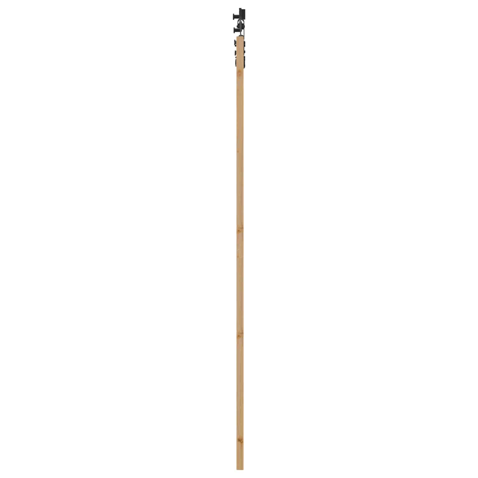 Drsna vrata Naravna in črna 83 x 232 cm Trdna borovina - slika 5
