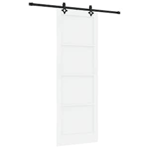 Posuvné dveře Bílá a černá 83 x 232 cm Masivní borovicové dřevo - obrázek 2