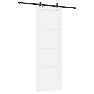 Posuvné dveře Bílá a černá 83 x 232 cm Masivní borovicové dřevo - obrázek 6