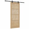 vidaXL Libisev uks 86 x 211 cm Tehispuit Naturaalne ja must