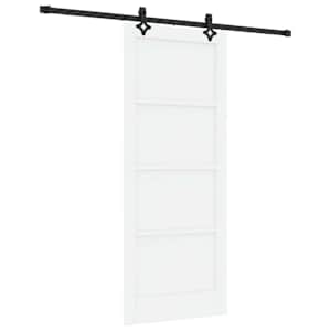 vidaXL Libisev uks Valge ja must 83 x 202 cm Toekas m&auml;nnipuit
