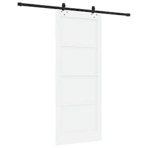 Posuvné dveře Bílá a černá 83 x 202 cm Masivní borovicové dřevo - obrázek 6