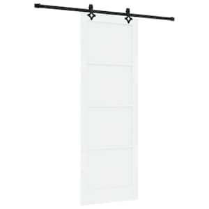 vidaXL Libisev uks Valge ja must 83 x 232 cm Toekas m&auml;nnipuit