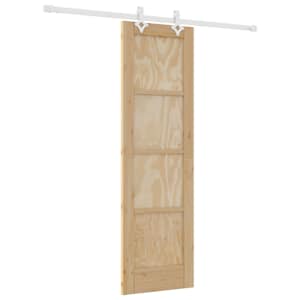 vidaXL Libisev uks Looduslik ja Valge 61 x 198,5 cm Toekas m&auml;nnipuit