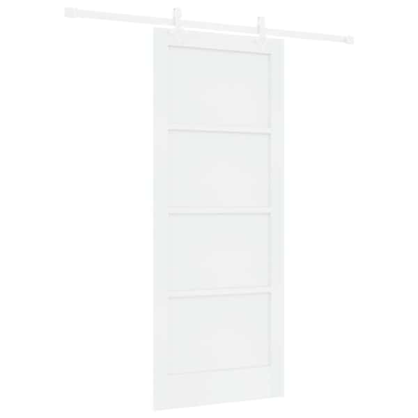 vidaXL Libisev uks Valge 83 x 202 cm Toekas m&auml;nnipuit