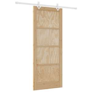 vidaXL Libisev uks Looduslik ja Valge 86 x 211 cm Toekas m&auml;nnipuit