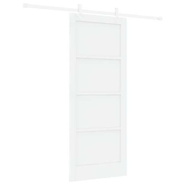 vidaXL Libisev uks Valge 83 x 202 cm Toekas m&auml;nnipuit