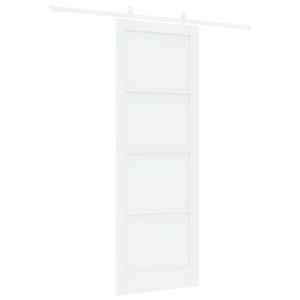 Posuvné dveře Bílá 83 x 232 cm Masivní borovicové dřevo - obrázek 6