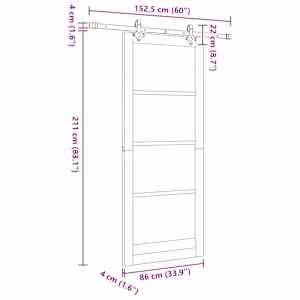 Posuvné dveře ORKDAL Přírodní 86 x 211 cm - obrázek 11