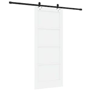 Posuvné dveře ORKDAL Bílá 83 x 202 cm Masivní borovicové dřevo - obrázek 6