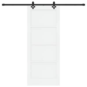 Posuvné dveře ORKDAL Bílá 83 x 202 cm Masivní borovicové dřevo - obrázek 4