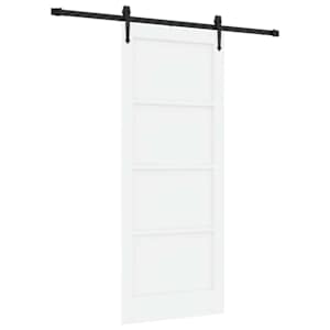 vidaXL Libisev uks ORKDAL 83 x 202 cm Toekas m&auml;nnipuit Valge ja must