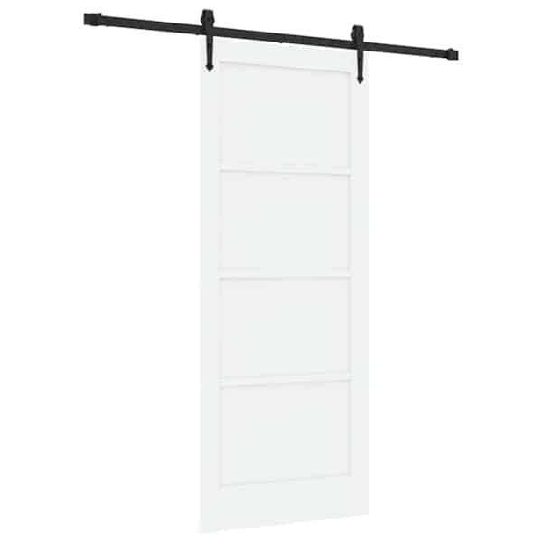 vidaXL Libisev uks ORKDAL 83 x 202 cm Toekas m&auml;nnipuit Valge ja must