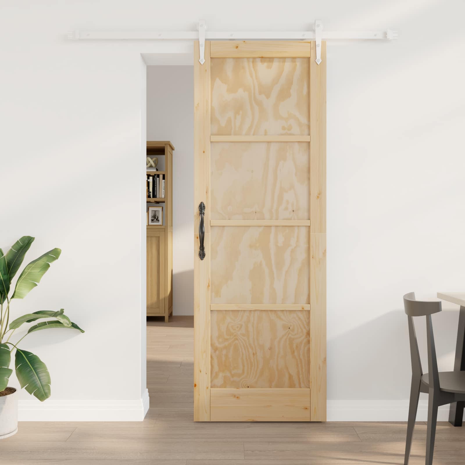 vidaXL Ușă glisantă ORKDAL Natural și Alb 73,5 x 211 cm