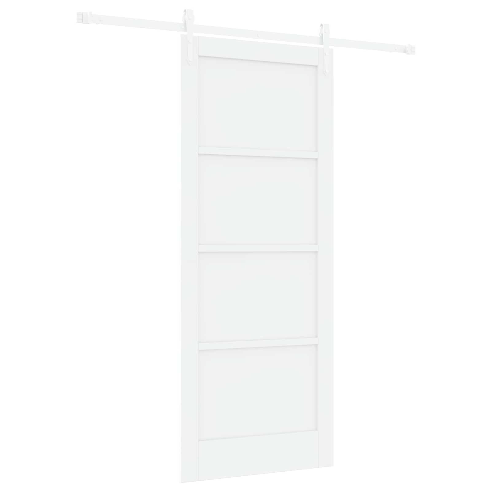 vidaXL Posuvné dvere ORKDAL Biela 83 x 202 cm Borovicový masív