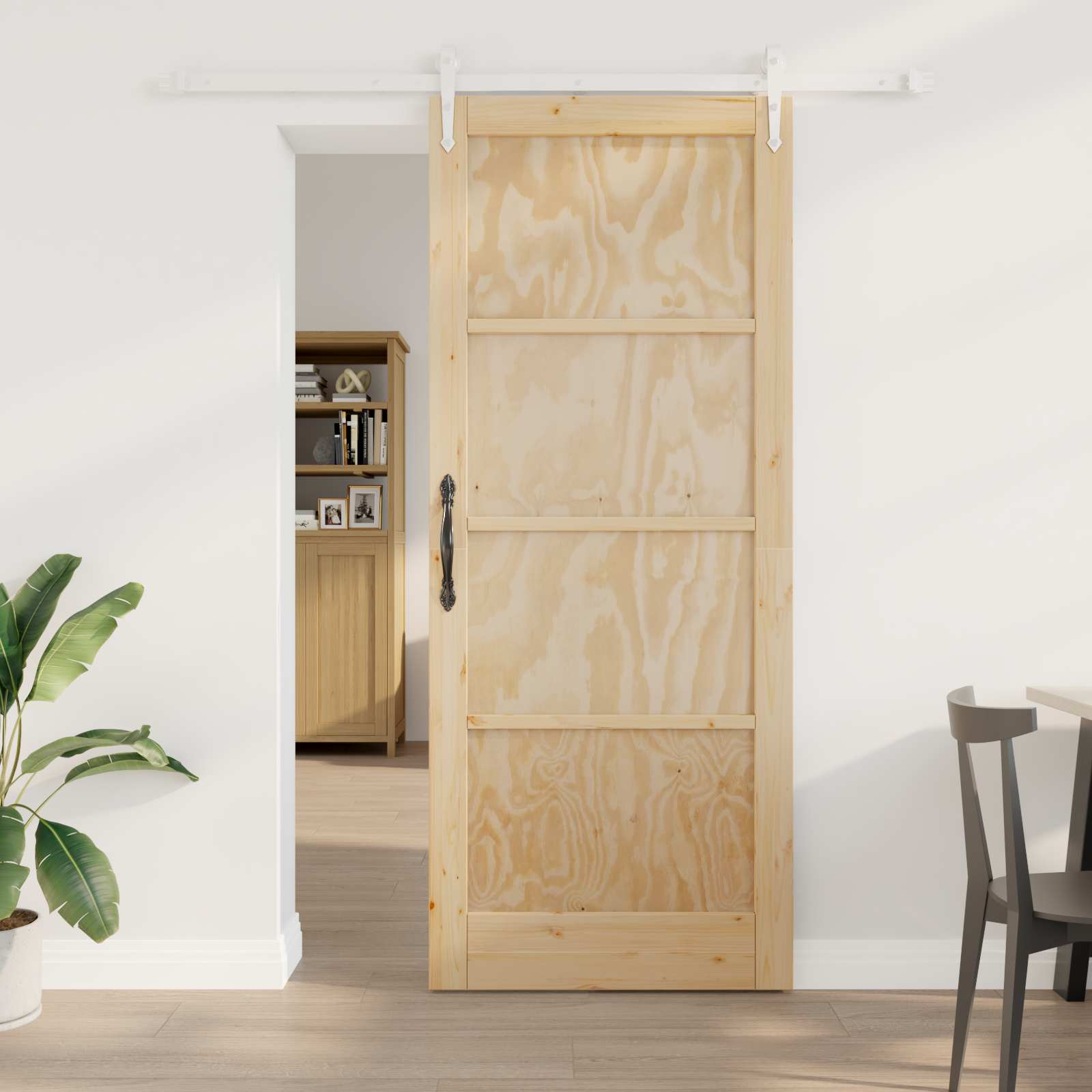 vidaXL Ușă glisantă ORKDAL Natural și Alb 86 x 211 cm