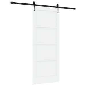 vidaXL Libisev uks ORKDAL 83 x 202 cm Toekas m&auml;nnipuit Valge ja must