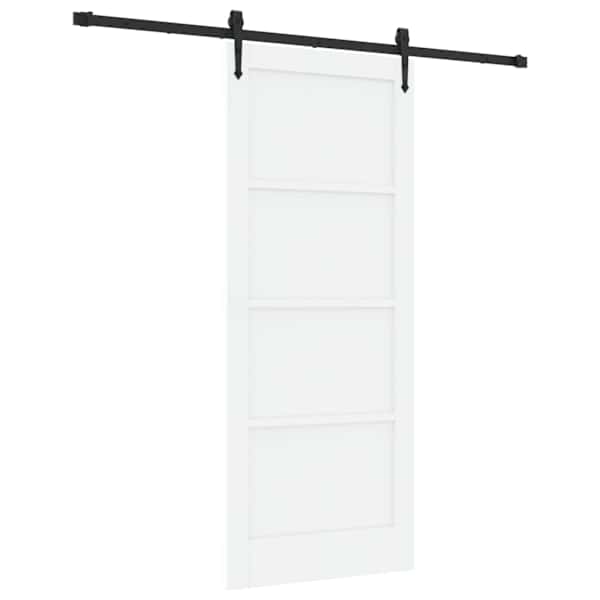 vidaXL Libisev uks ORKDAL 83 x 202 cm Toekas m&auml;nnipuit Valge ja must
