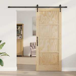 Posuvné dveře ORKDAL Přirozená a černá 86 x 211 cm - obrázek 3
