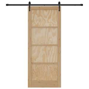 Posuvné dveře ORKDAL Přirozená a černá 86 x 211 cm - obrázek 4