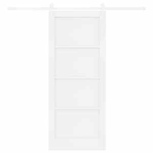 Posuvné dveře ORKDAL Bílá 83 x 202 cm Masivní borovicové dřevo - obrázek 4