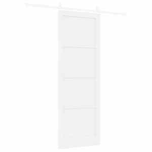 Posuvné dveře ORKDAL Bílá 83 x 232 cm Masivní borovicové dřevo - obrázek 6
