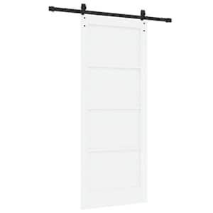Posuvné dveře ORKDAL Bílá 83 x 202 cm Masivní borovicové dřevo - obrázek 6