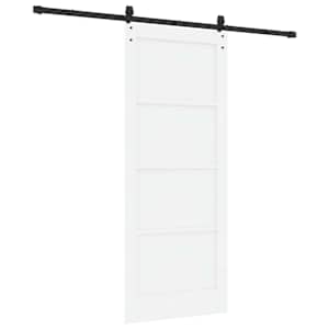 Posuvné dveře ORKDAL Bílá 83 x 202 cm Masivní borovicové dřevo - obrázek 6