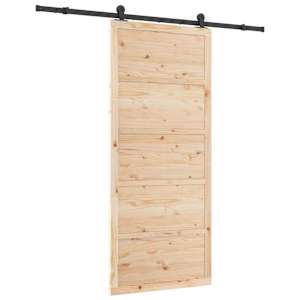 vidaXL Libisev uks 100 x 208 cm Toekas m&auml;nnipuit Naturaalne
