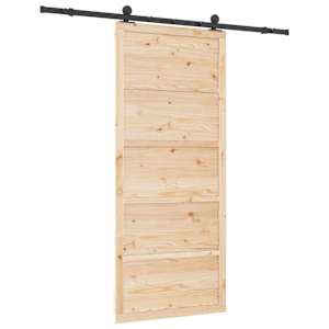 Posuvné dveře Přírodní 100 x 208 cm Masivní borovicové dřevo - obrázek 6