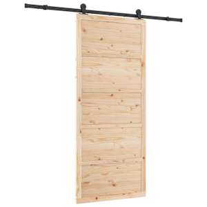 vidaXL Libisev uks 80 x 208 cm Toekas m&auml;nnipuit Naturaalne