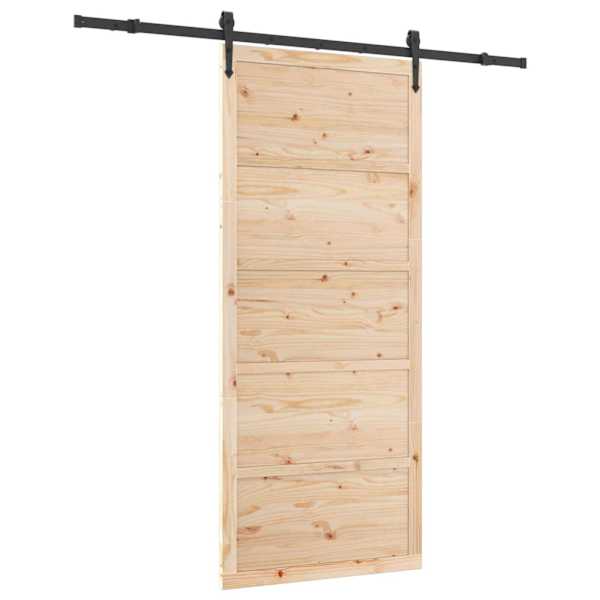 vidaXL Libisev uks 80 x 208 cm Toekas m&auml;nnipuit Naturaalne