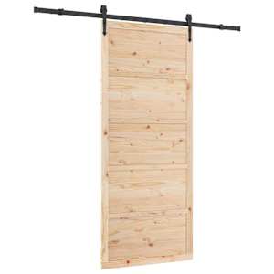vidaXL Libisev uks 100 x 208 cm Toekas m&auml;nnipuit Naturaalne
