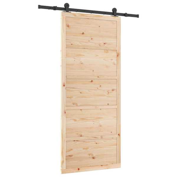 vidaXL Libisev uks Naturaalne 80 x 208 cm Toekas m&auml;nnipuit