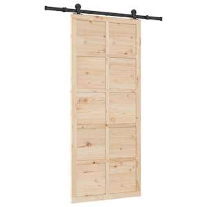 vidaXL Libisev uks 80 x 208 cm Toekas m&auml;nnipuit Naturaalne