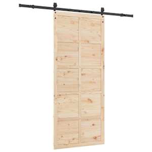 Posuvné dveře Přírodní 100 x 208 cm Masivní borovicové dřevo - obrázek 6