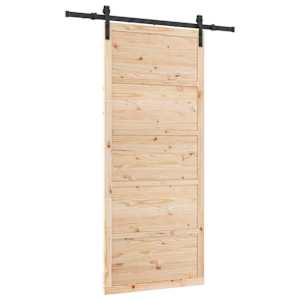 vidaXL Libisev uks Naturaalne 80 x 208 cm Toekas m&auml;nnipuit