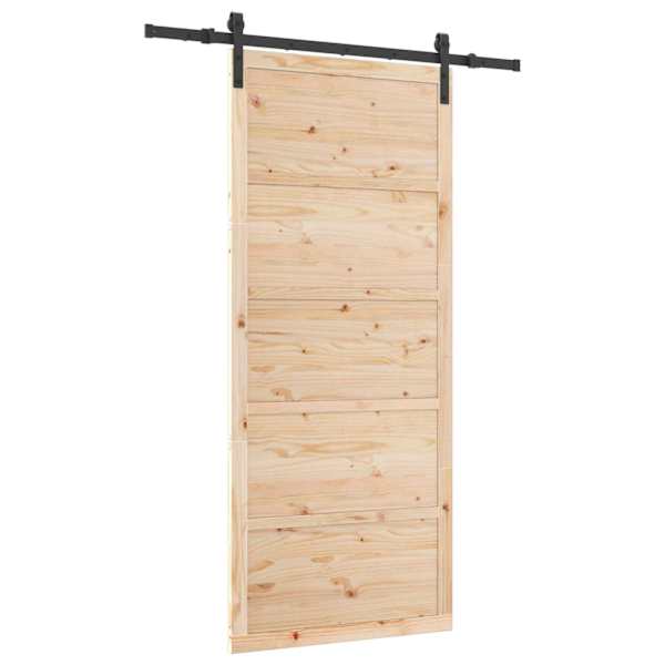 vidaXL Libisev uks Naturaalne 80 x 208 cm Toekas m&auml;nnipuit