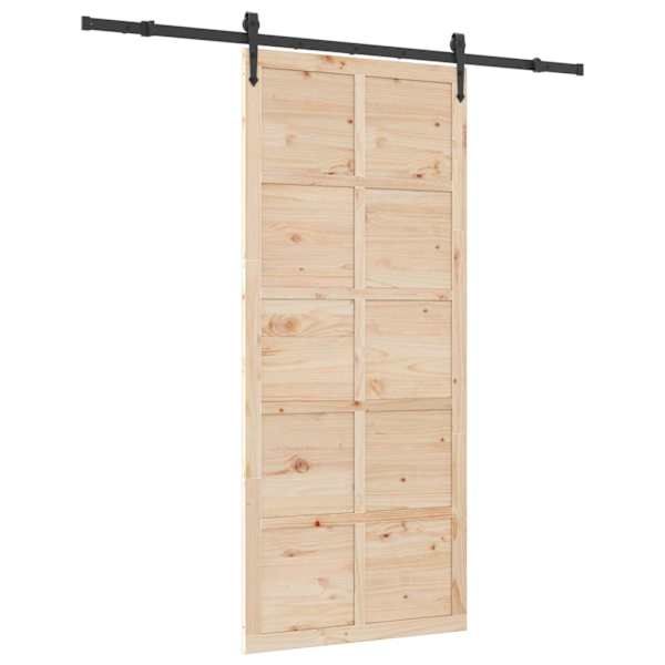 vidaXL Libisev uks Naturaalne 100 x 208 cm Toekas m&auml;nnipuit