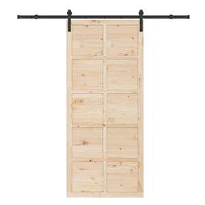 Posuvné dveře Přírodní 100 x 208 cm Masivní borovicové dřevo - obrázek 4