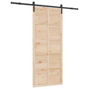 vidaXL Libisev uks Naturaalne 80 x 208 cm Toekas m&auml;nnipuit