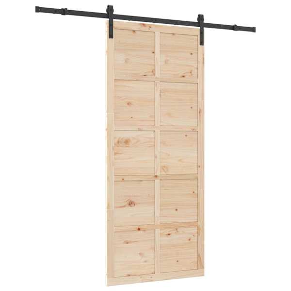 vidaXL Libisev uks Naturaalne 100 x 208 cm Toekas m&auml;nnipuit