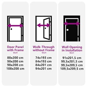 Přední dveře Antracitová 88 x 200 cm PVC - obrázek 18