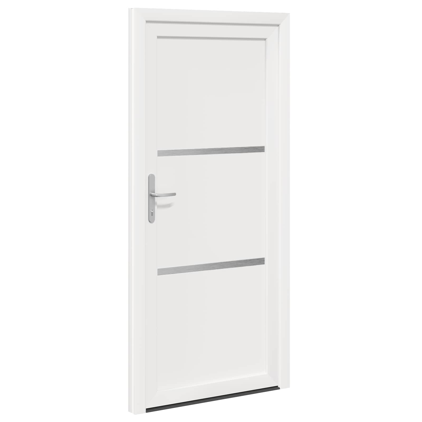 vidaXL Vordertür Weiß 108 x 208 cm PVC – Bild 5