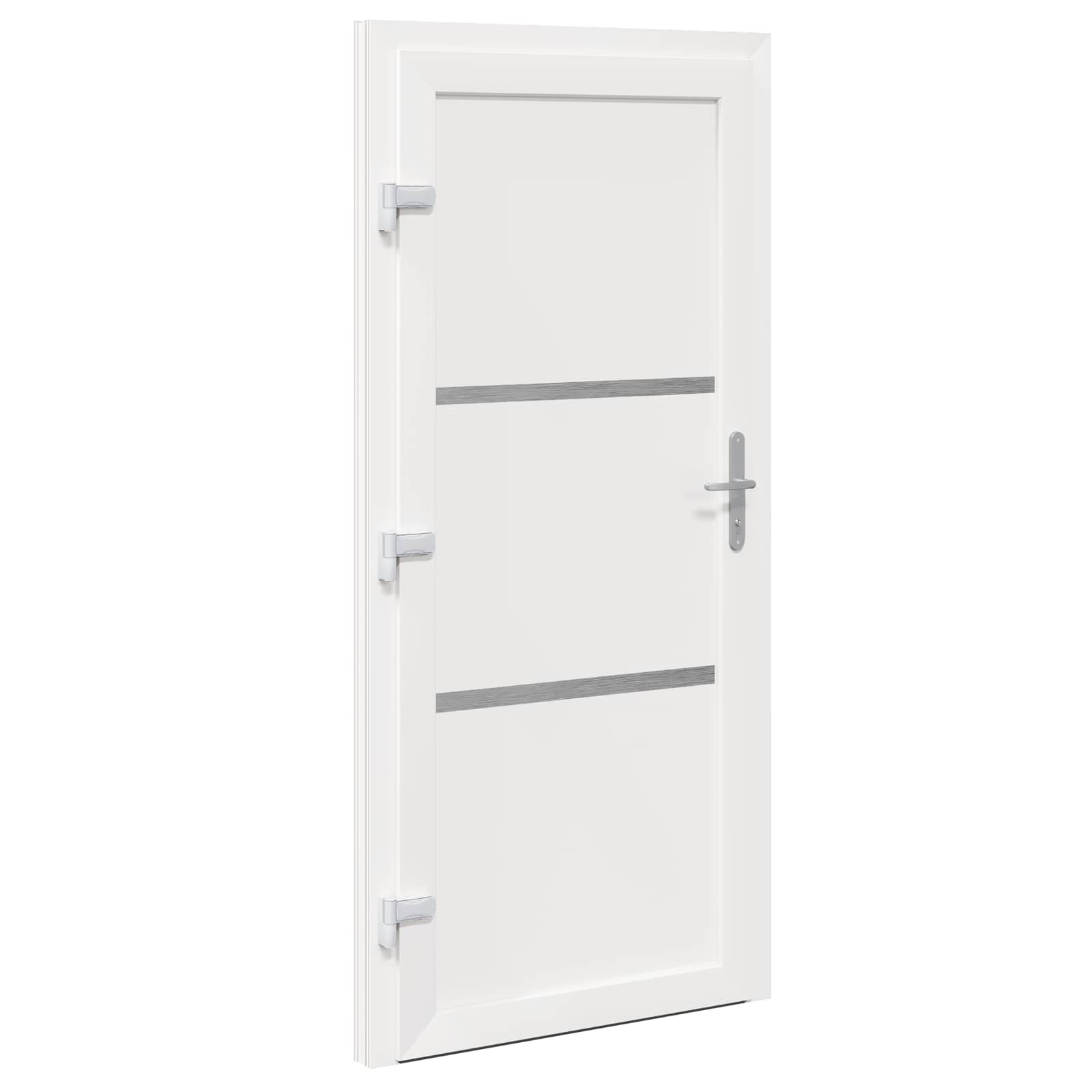 vidaXL Vordertür Weiß 108 x 208 cm PVC – Bild 10