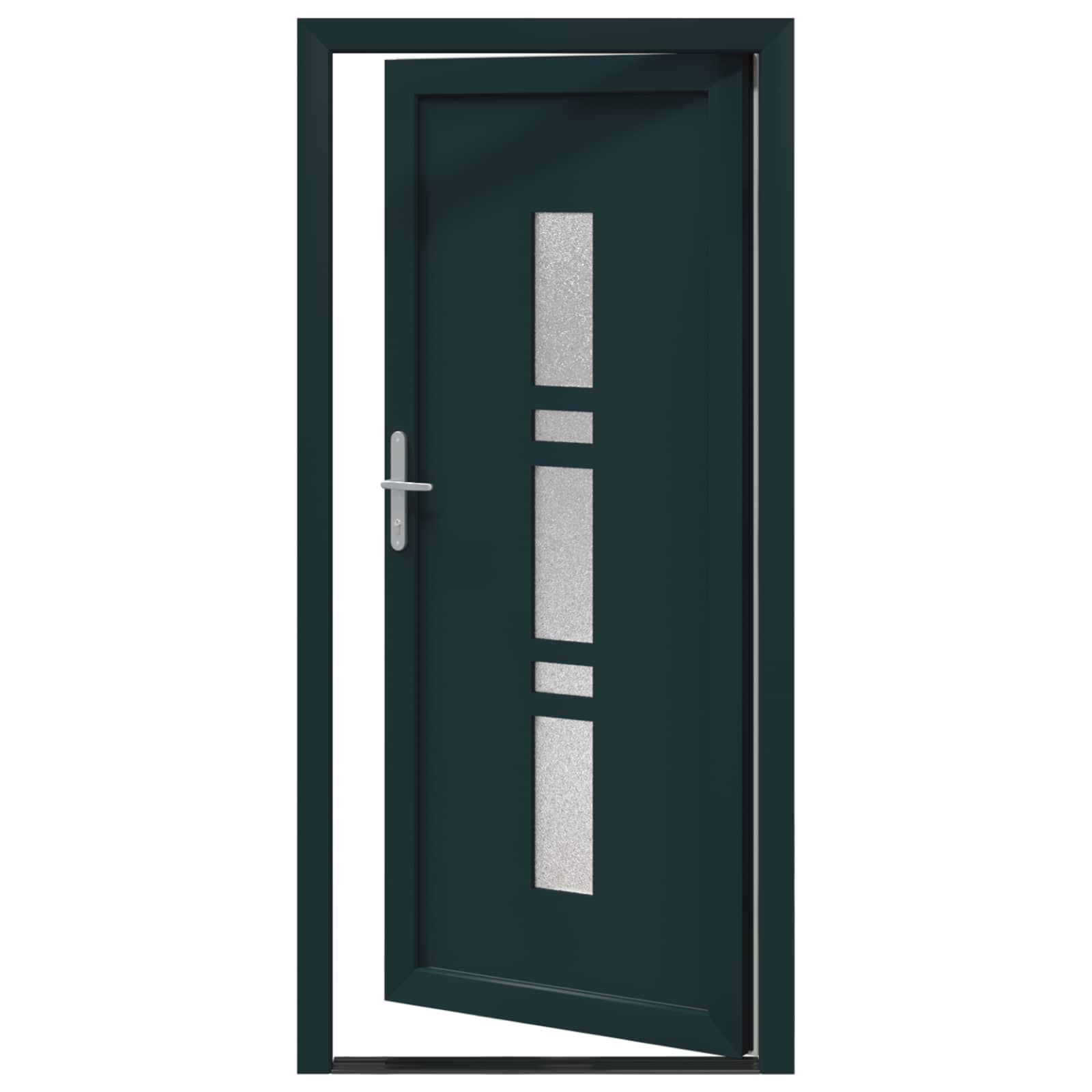 vidaXL Vordertür Anthrazit 108 x 208 cm PVC – Bild 6