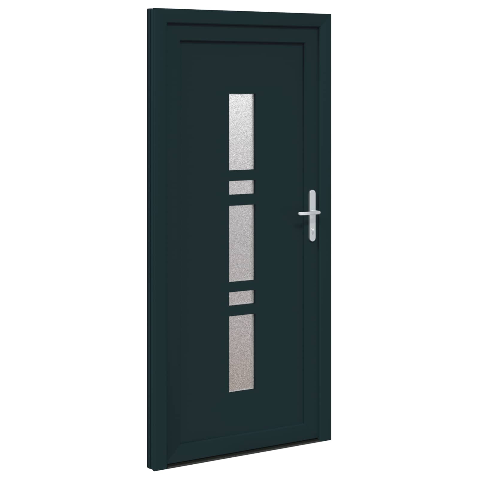 vidaXL Vordertür Anthrazit 108 x 208 cm PVC – Bild 5