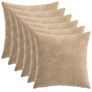 vidaXL Padi 6 tk HEERLEN Pruunikashall 30 x 30 cm &Scaron;en&uuml;&uuml;lfabric