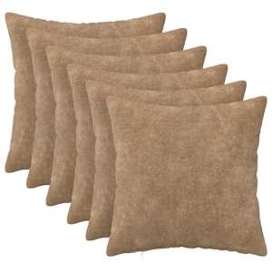 vidaXL Padi 6 tk HEERLEN Pruunikashall 30 x 30 cm Mikrofliis